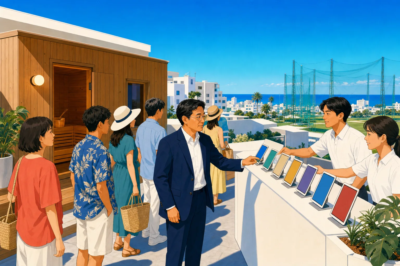 新店のカウンターに7台目のタブレットが並ぶ