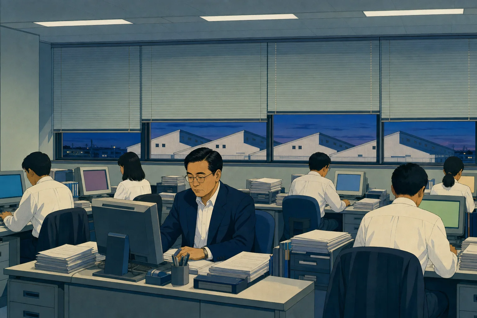 定時のオフィス。誰も帰っていない